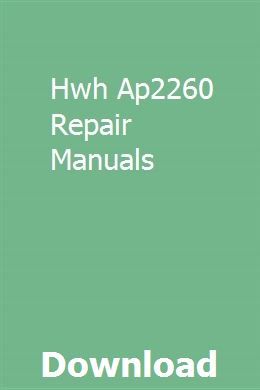 hwh ap2260 manual